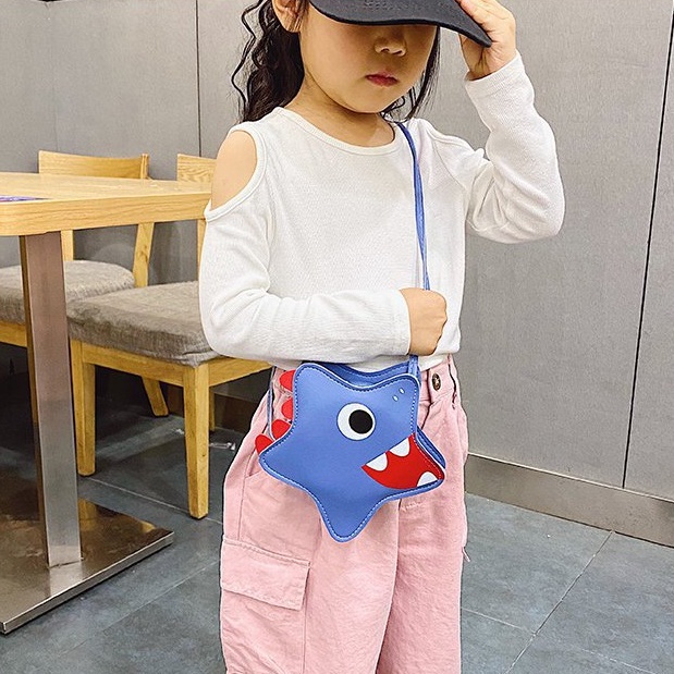 Túi đeo chéo LAKUDO hình NGÔI SAO da PU dễ thương ngộ nghĩnh thời trang cho bé gái TX09