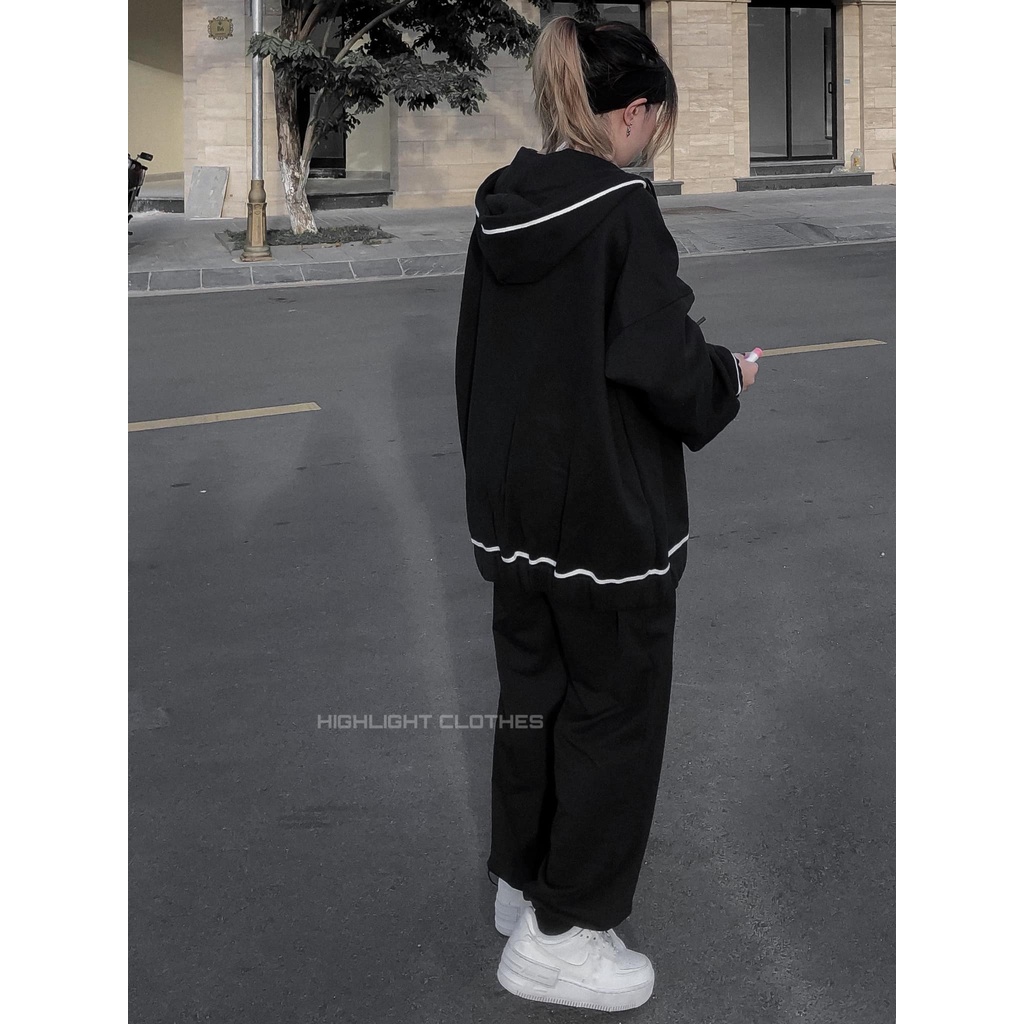 QUẦN NỈ SUÔNG/ JOGGER BO QUẦN RÚT FORM RỘNG UNISEX NAM NỮ