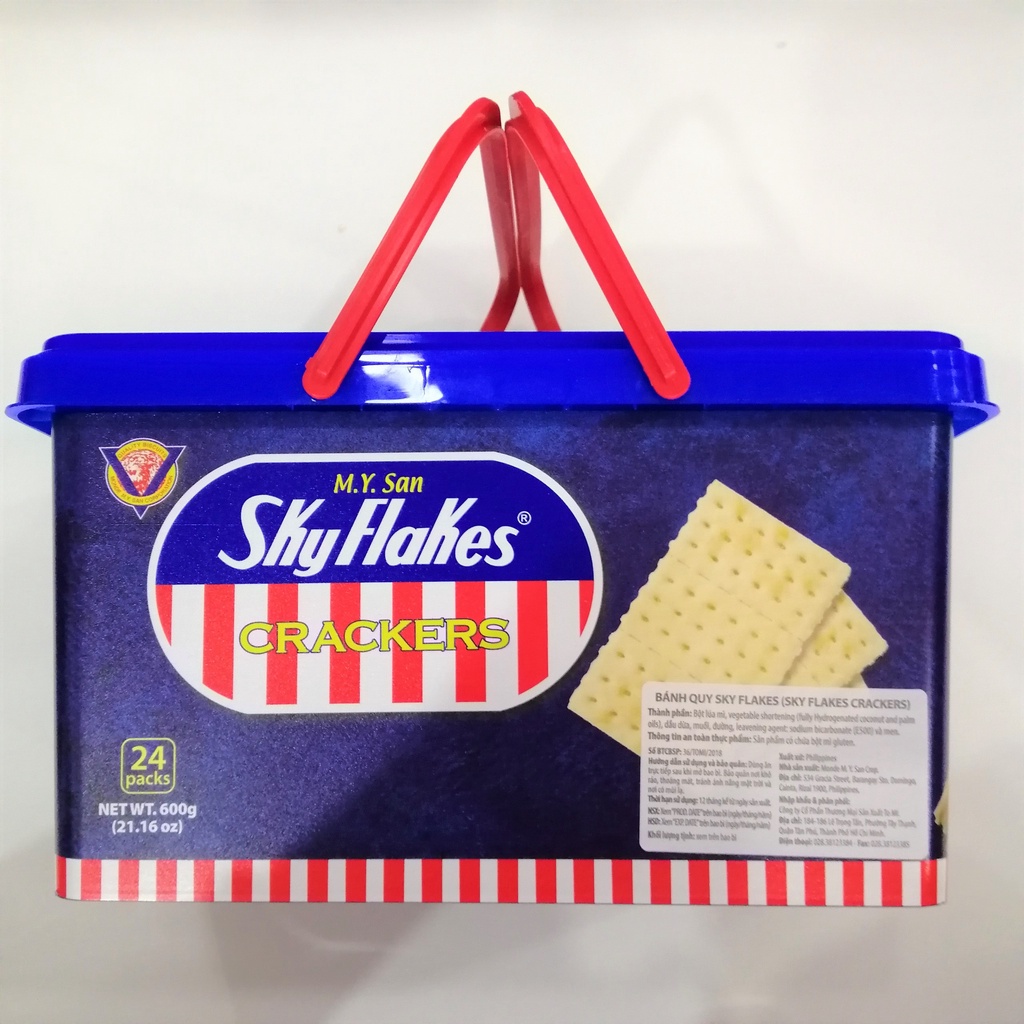 Chậu Ăn Kiêng Bánh Quy Sky Flakes Crackers (Hộp 600g)