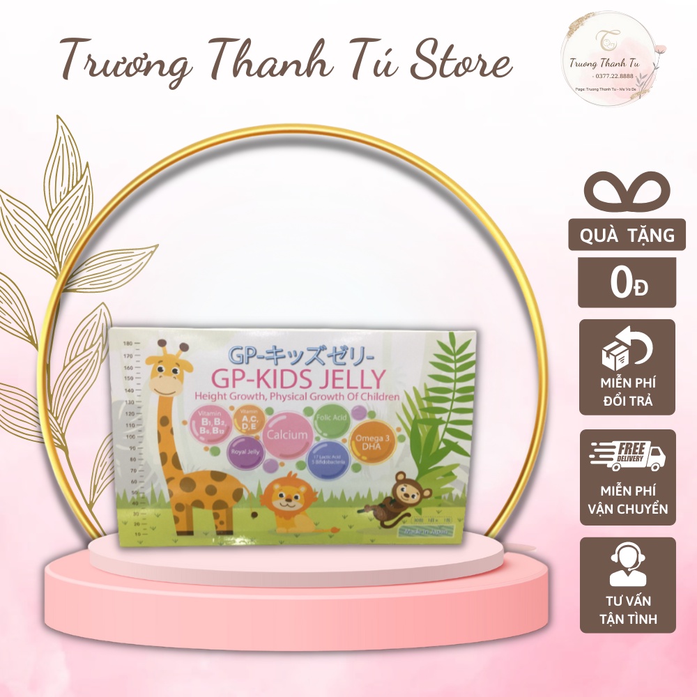 Thạch Gp - Kids Jelly Nhật Bổ Sung Vitamin Hỗ Trợ Phát Triển Chiều Cao, Tăng Cường Hệ Miễn Dịch, Não Bộ Cho Bé