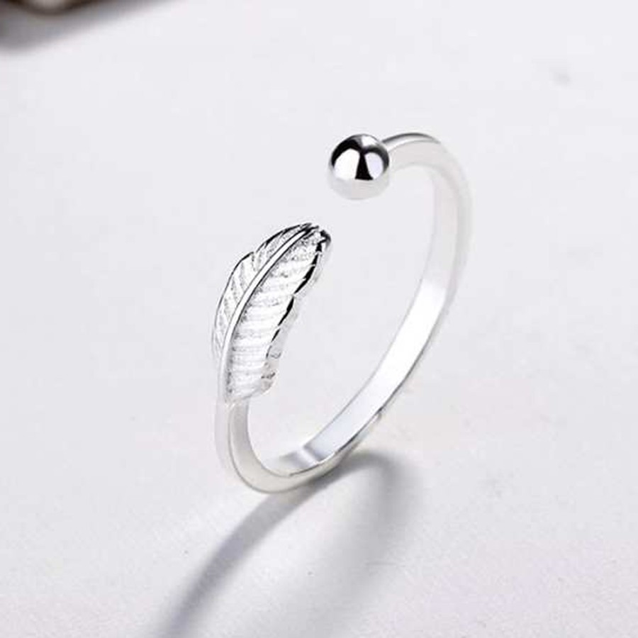 Nhẫn bạc nữ PANMILA - Nhẫn lông vũ (TS-NN-A4)
