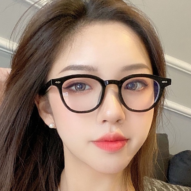 Gọng Kính Cận, Kính Giả Cận Nam Nữ Mắt Tròn Oval Nhỏ, Gọng Nhựa Dẻo TR90 Dày Dặn, Chống Ánh Sáng Xanh - BLUE LIGHT