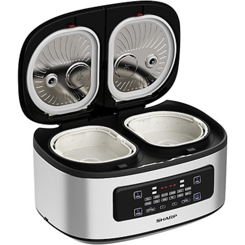 Nồi đôi đa năng Twin Cooker Sharp  KN-TC50VN-SL 1.8L - Hàng Chính Hãng