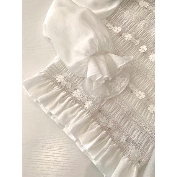 Áo dài tay bồng thiết kế thanh lịch nhẹ nhàng cho nữ thương hiệu thời trang cao cấp