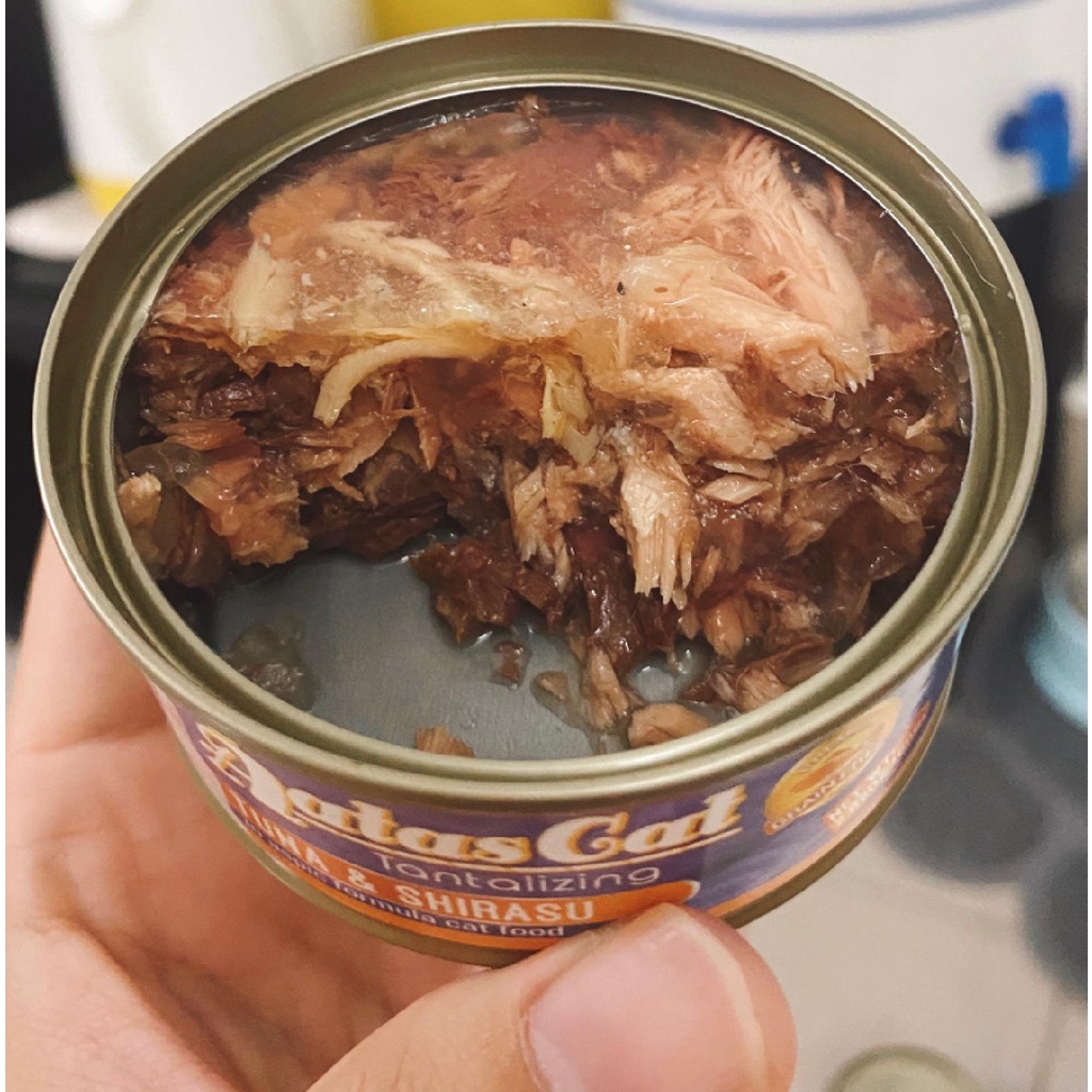 Pate cho mèo Aatas Cat lon 80g Nguyên Chất Từ Cá Ngừ - thức ăn ướt cho mèo con có topping 12 vị thịt cá thơm ngon