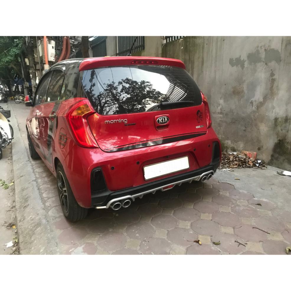 Lip chia pô sau xe Kia Morning 2012 đến 2018 - dáng 4 bô tròn kiểu dáng thể thao, lắp đặt đơn giản