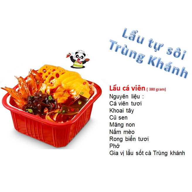 Lẩu tự sôi ( lẩu ăn liền ) - cá viên tươi | BigBuy360 - bigbuy360.vn