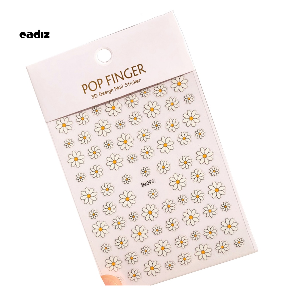Miếng Dán Trang Trí Móng Tay Họa Tiết Hoa Nhiều Màu Sắc Thời Trang Mùa Hè Dành Cho Nữ