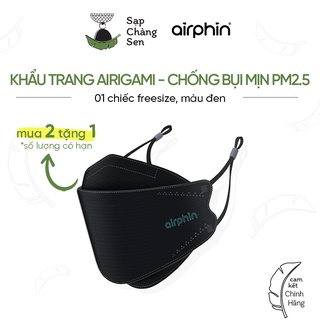 [ Mua 2 tặng 1 ] Khẩu trang Airigami N95 than hoạt tính, chống ô nhiễm, bụi mịn PM 2.5 (Airphin)