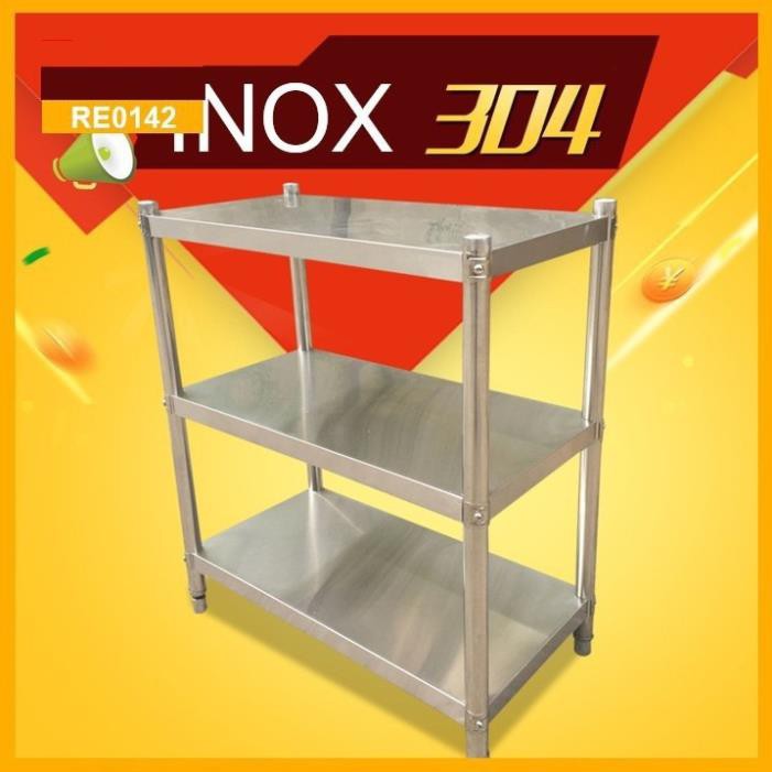 RE0142 - Kệ bếp inox 3 tầng - Kệ nhà bếp inox cao cấp - Kệ để đồ nhà bếp inox