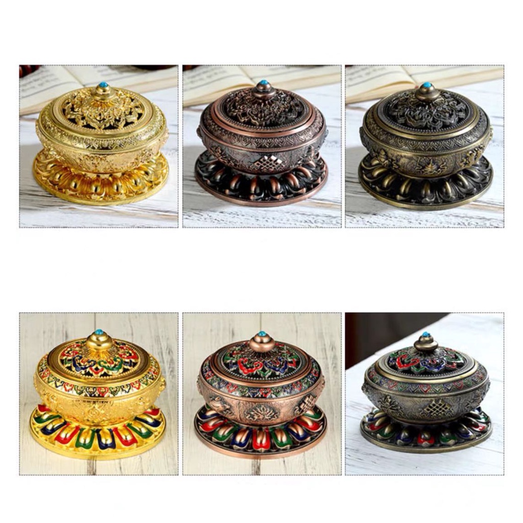 [PHÁP BẢO MINH CHÂU] Lư xông tròn 8 cát tường to - nhỏ