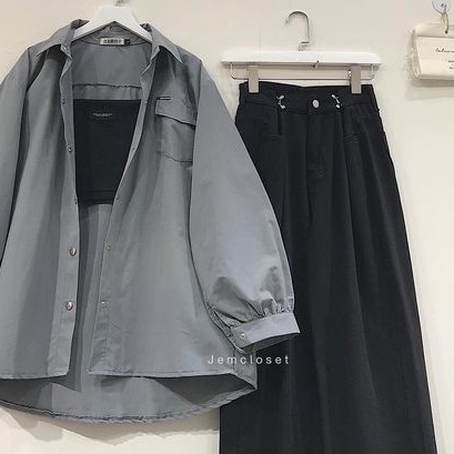 Quần Jean Baggy Nữ JEMCLOSET Nhiều Màu Quần Jean Ống Rộng AS Nút Cài Tùy Chỉnh Eo Phong Cách Basic Mix Đồ Cực Xinh 2480