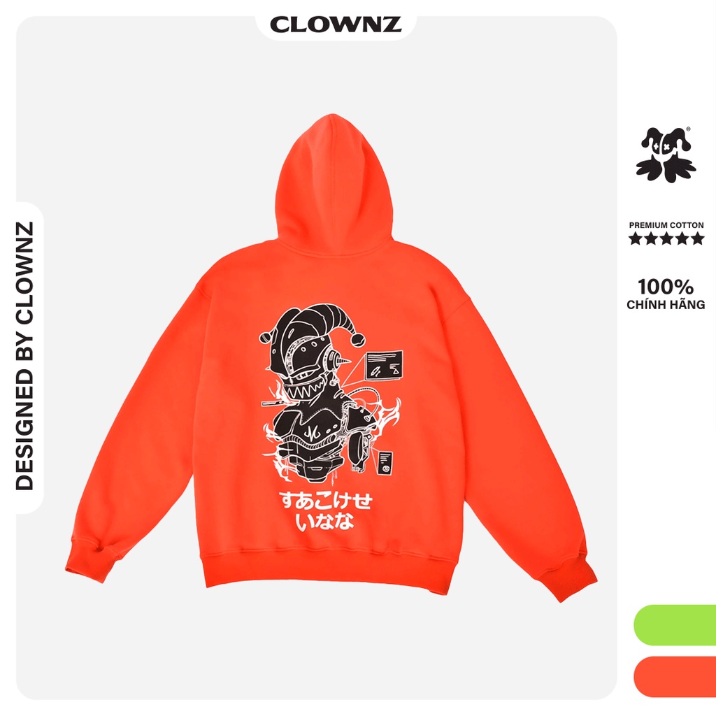 Áo khoác hoodie Ma Bu Clownz  vài nỉ bông dày dặn, form rộng cả nam nữ | BigBuy360 - bigbuy360.vn