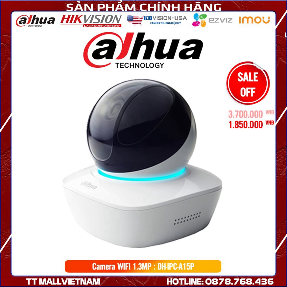 Camera IP Wifi 1.3MP DAHUA DH-IPC-A15P - Bảo Hành Chính Hãng 2 Năm