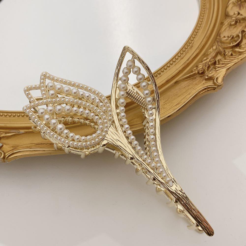 Kẹp Tóc Càng Cua / Cá Mập / Hoa Tulip Kiểu Vintage Thanh Lịch Cho Nữ