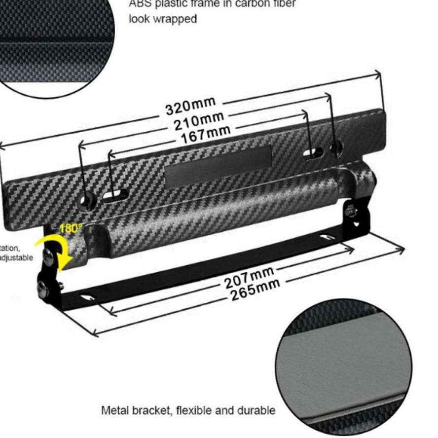 Vỏ Bọc Biển Số Xe Jdm Chính Hãng Bằng Carbon