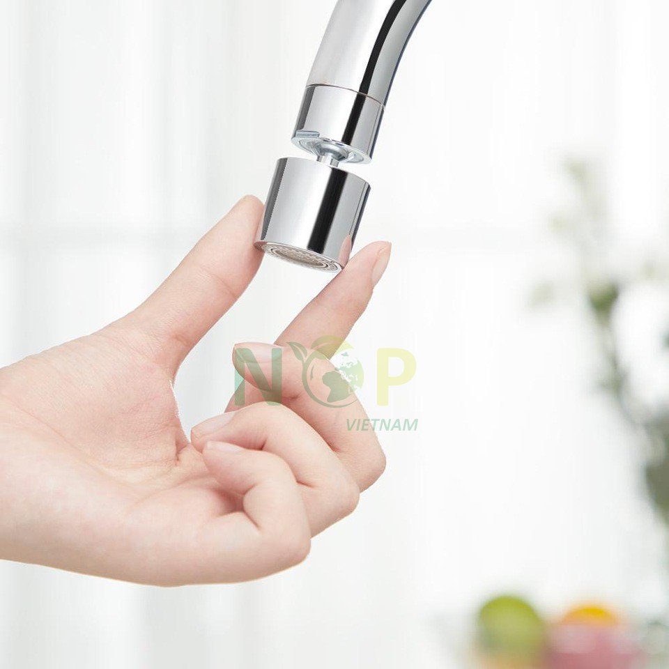  Đầu gắn vòi nước tiện ích, tăng áp Waternymph N23, xoay 360 độ, tiết kiệm nước