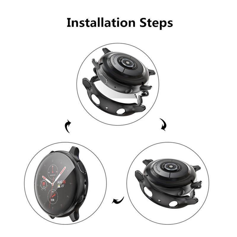 Ốp bảo vệ mặt đồng hồ bằng TPU mềm 4 3 40mm 44mm 41mm 45mm cho Samsung Galaxy Watch Active 2 40MM 44MM