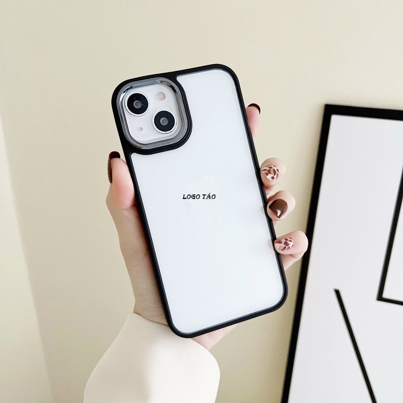 Ốp Lưng Iphone Lưng Cứng Trong Suốt,Chống Ố Viền Màu ip 11,11ProMax,12,12pro,12promax,13,13pro,13promax