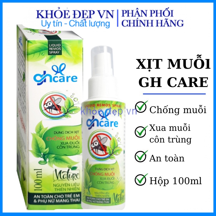 Dung dịch xịt chống muỗi Remos spray Ghcare 100ml