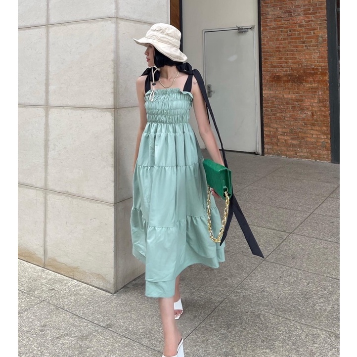 SAP-Đầm phồng cột dây nơ dài | BigBuy360 - bigbuy360.vn