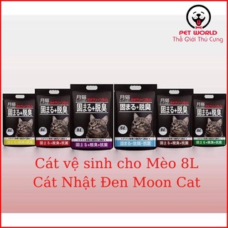 Cát vệ sinh cho mèo Cát Nhật Đen 8L - siêu vón cục khử mùi Hàng Mã thumbnail