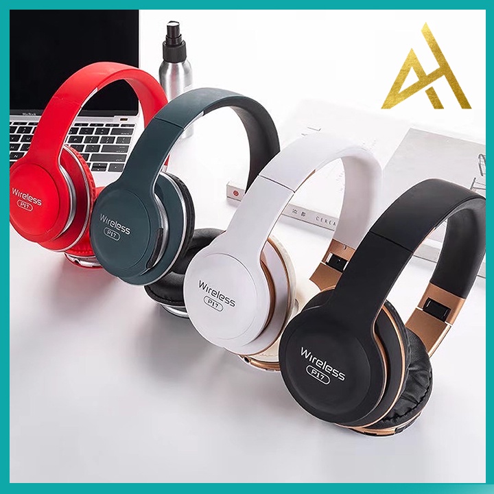 Tai Nghe Chụp Tai Có Mic Headphone Bluetooth P17 Wireless Tai Nghe Nhạc Tay Nghe Điện Thoại Không Dây Trùm Tai Mini