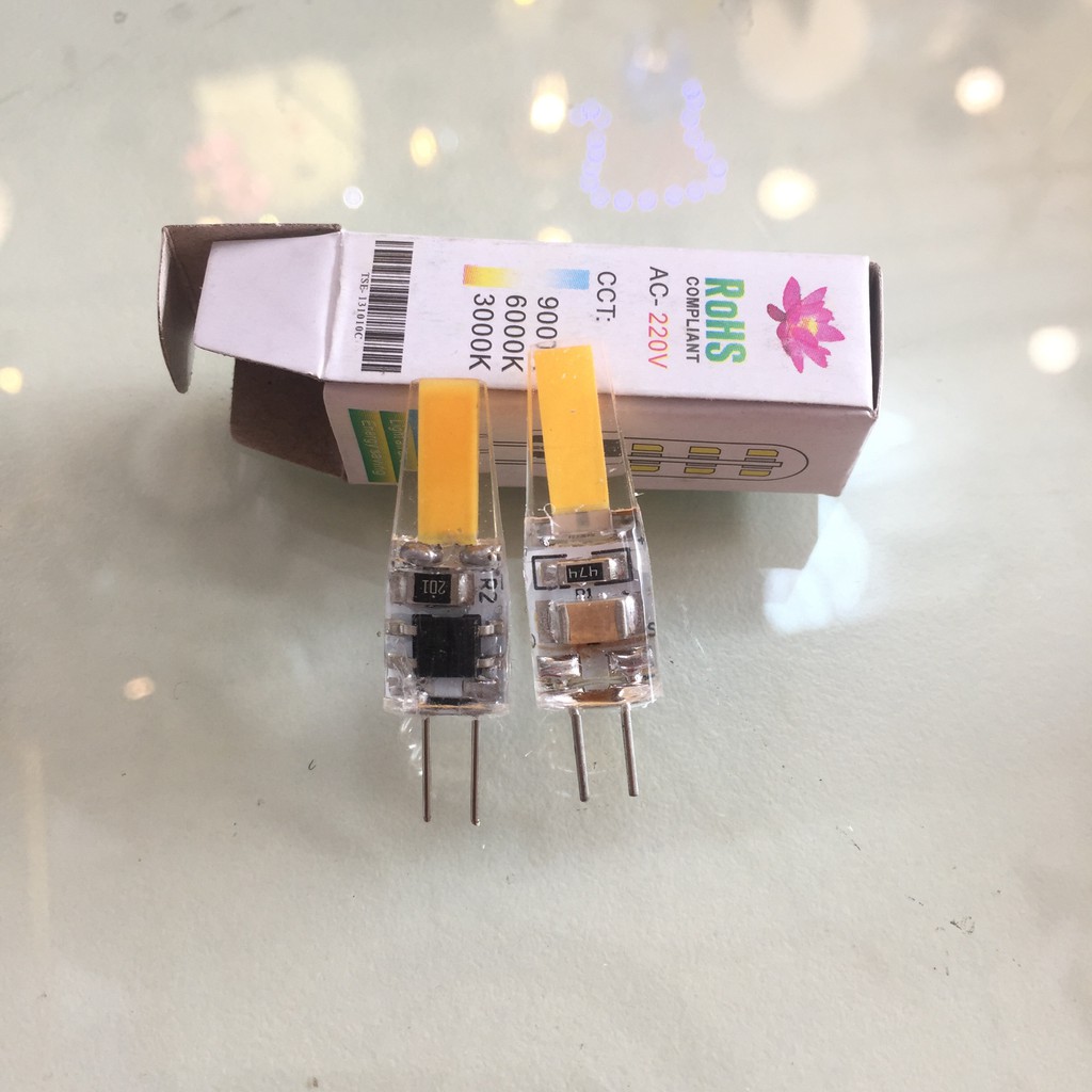 BÓNG LED CHÂN GHIM G4 COB ÁNH SÁNG VÀNG RB LIGHTING