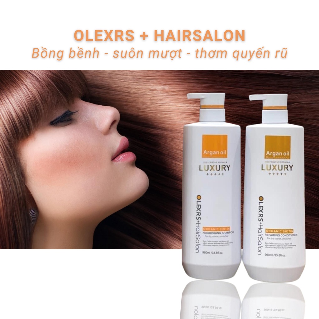 Dầu gội đầu XuanDao dầu gội cặp Olexrs Luxury phục hồi tóc hư tổn, chống rụng tóc, kích mọc tóc, hương thơm lâu
