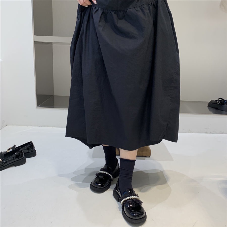 [ORDER 7-15ngày] Giày lolita nữ da bóng ulzzang phong cách Hàn Quốc GIÀY ĐÍNH BÈO NGỌC CAO 3cm