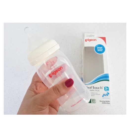 .[ĐỦ SIZE] Bình Sữa Pigeon Cổ Rộng PP Plus 160ML/260ML/.