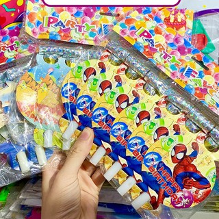 [ẢNH+VIDEO THẬT] Kèn thổi sinh nhật còi hơi le le lưỡi co dãn cho tiệc birthday party color nhiều icon ngộ nghĩnh