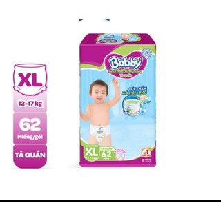 Tã Quần Bobby Đệm Thấm Lưng Mồ Hôi size XL62 miếng