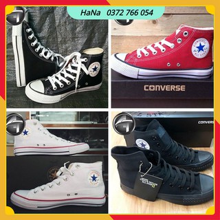 ⚡[Ghi Chú Hoặc Inbox Size] Giày Thể Thao CV Cổ Cao Màu Đen, Trắng, Đỏ, Đen Full