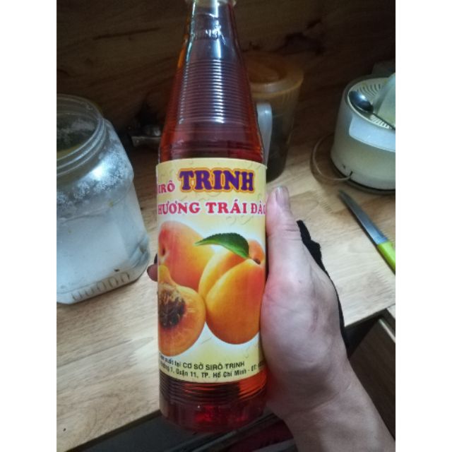 Siro trinh đào cam 600ml