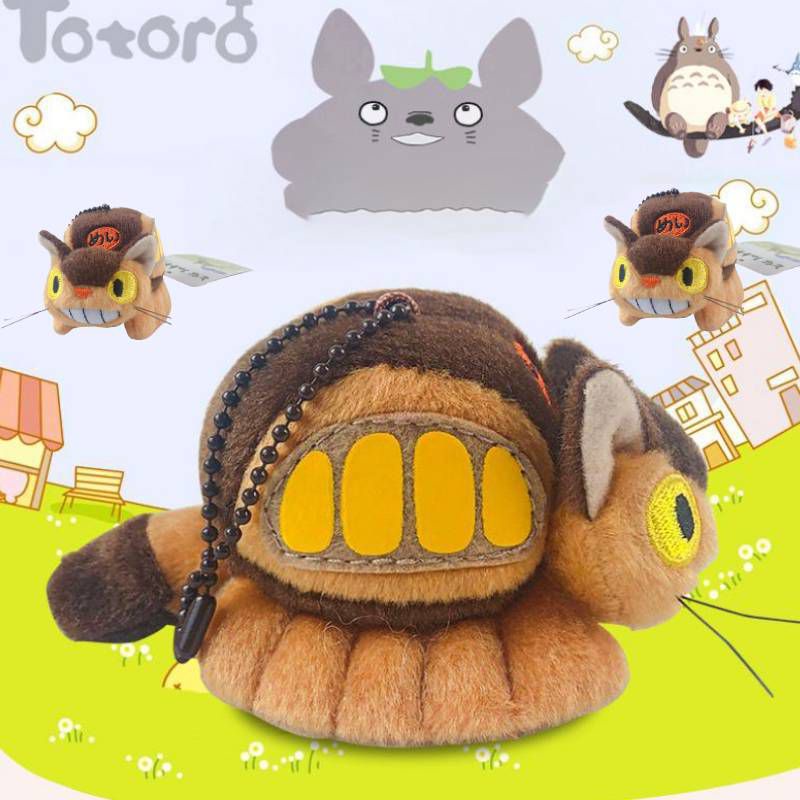 Japanese My Neighbor Totoro Cat Hayao Miyazaki Totoro Plush Doll Keychain Pendant Bag Accessories Gifts