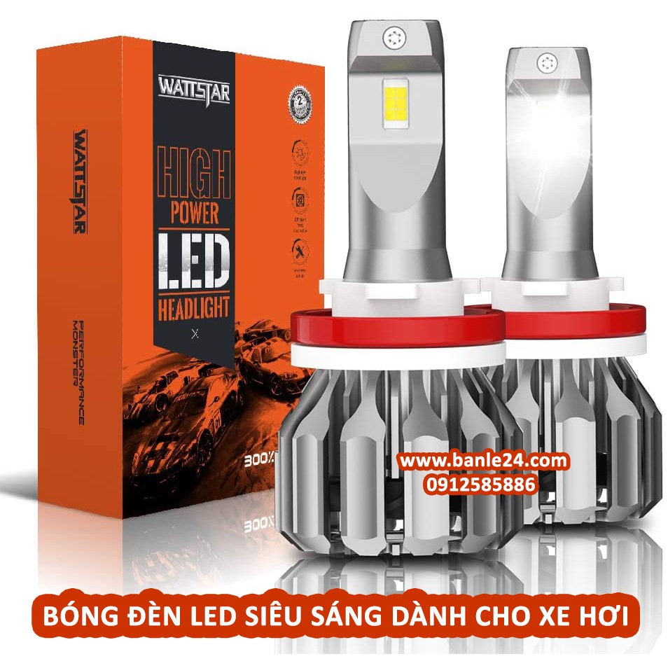 Bóng đèn led H1/H7/H4/H11/9005 hãng Wattstar dành cho ô tô