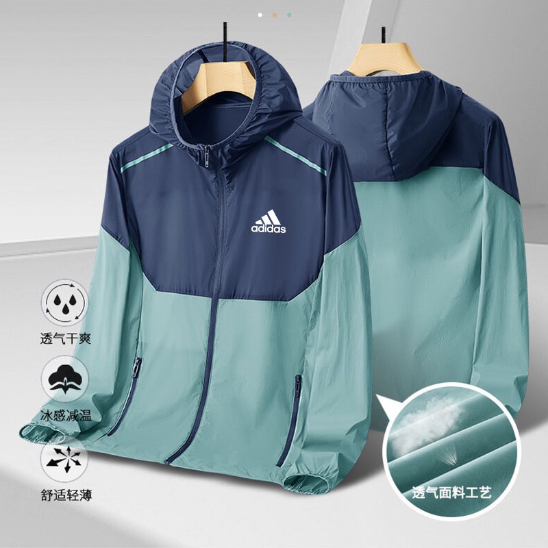 Adidas Áo Khoác Chống Nắng Chống Tia UV / Gió Chất Liệu Mỏng Nhẹ Thời Trang Mùa Hè Cho Nam