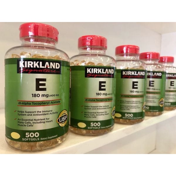 Viên uống bổ sung Vitamin E400 IU Kirkland Signature 500 viên [MỸ]
