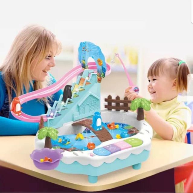 HÀNG XỊN] Đồ chơi câu cá , đàn cầu trượt, leo thang 3 trong 1 cao cấp