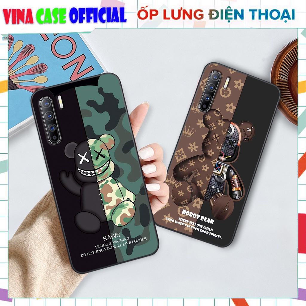 Ốp Oppo Reno3 / Reno3 Pro / Reno 3 in hình gấu bearbrick nổi 3d siêu đẹp