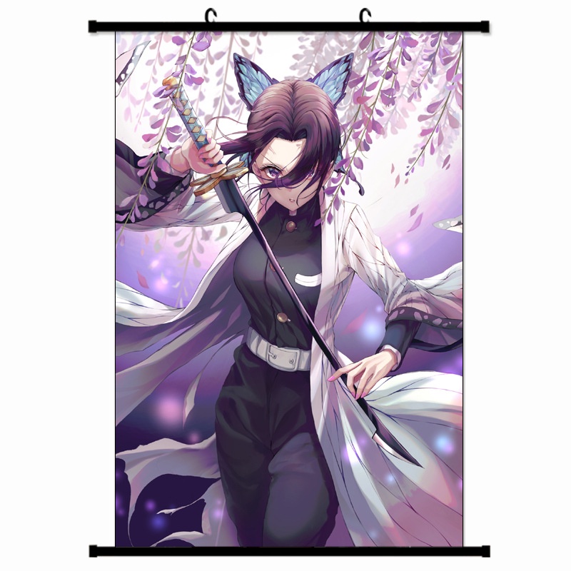 Poster vải  Yaiba Kimetsu Demon Sayler Tanjirou Nezuko  Zenitsu Shinobu Kanae Kyoujurou