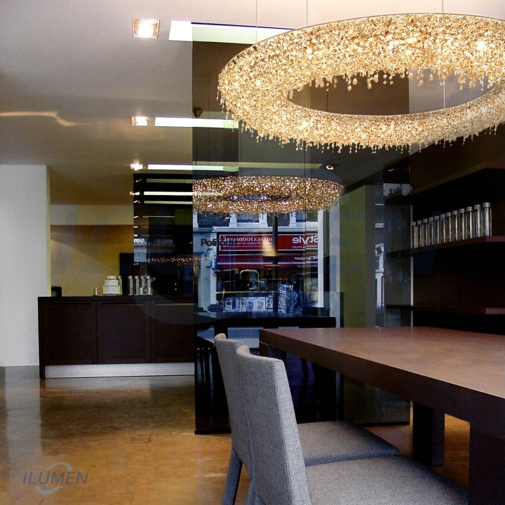 Đèn Trang Trí Pha Lê Đèn Thả Trần Hình Tròn Ugolina Systerm Đèn Thiết Kế Phòng Khách Phòng Ngủ Bếp