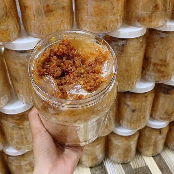 Bánh tráng tôm khô cháy tỏi hũ 370g mềm ngon