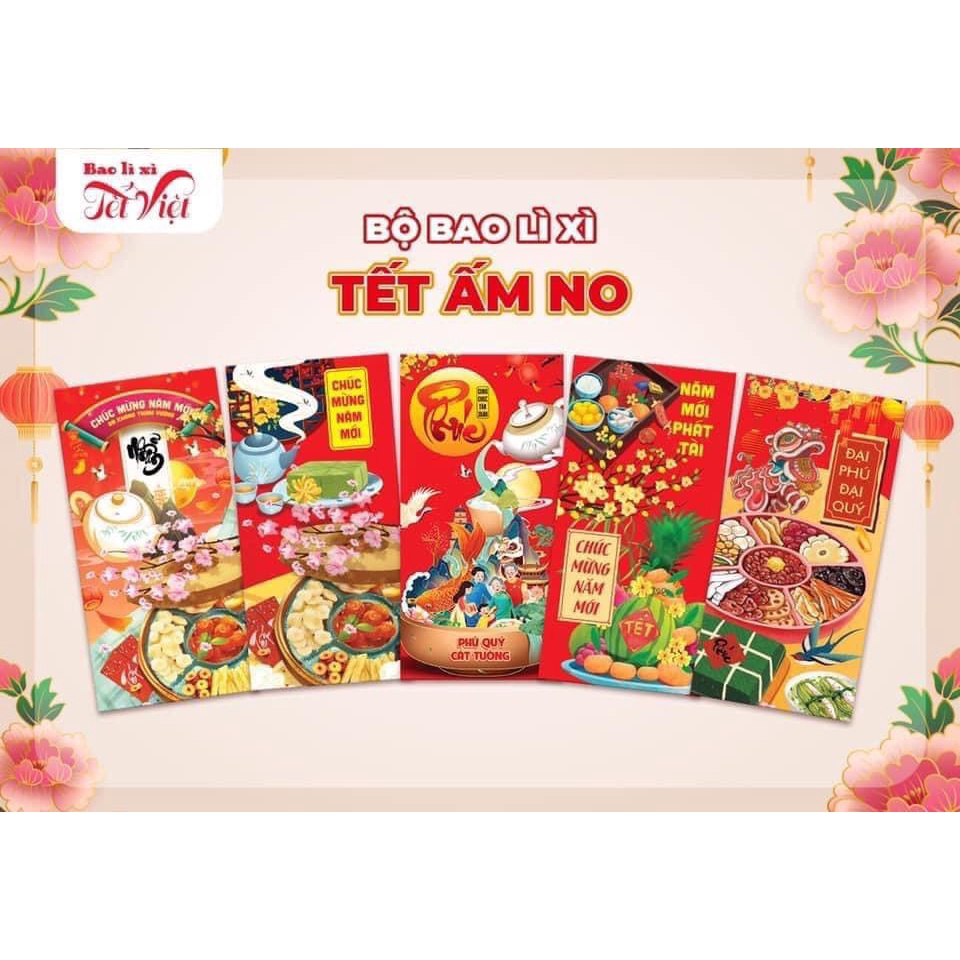 Combo 10 Cái Bao Lì Xì Tết Siêu Sang Trọng Và Quý Phái Màu Đỏ Tài Lộc MinHome Giá Rẻ Lì Xì Tết 2023 Đẹp.