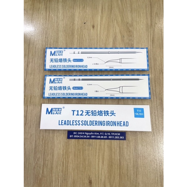 Mũi hàn T12 cong/ thẳng/ dao hãng Ma Ant