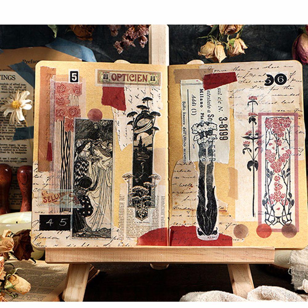 Nhãn Dán Trang Trí Sổ Tay Nhật Ký Hình Vé Máy Bay Kiểu Vintage