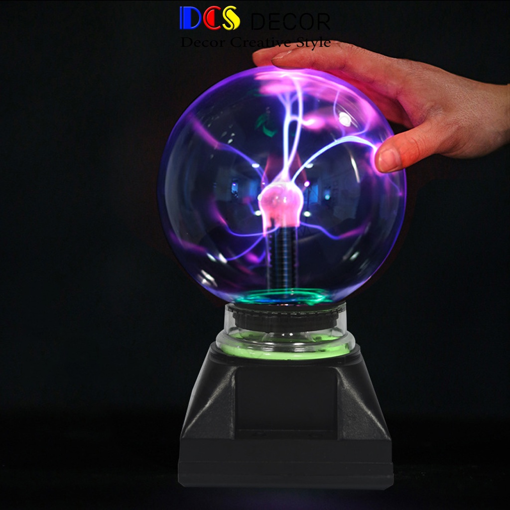 _Đèn ngủ để bàn hình quả cầu pha lê plasma ma thuật có cổng USB dùng trong các bữa tiệc trong nhà