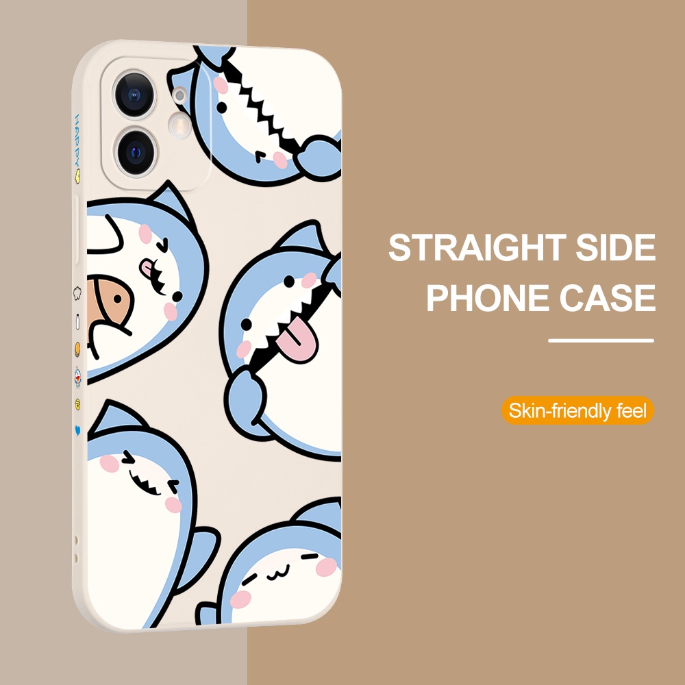 Ốp Điện Thoại Hình Cá Mập Uống Trà Sữa Cho Huawei Nova 2S 7 SE Honor Play 8X 30 Lite Y7A Enjoy 10 20 SE Plus Y9 Prime Y9S PRO