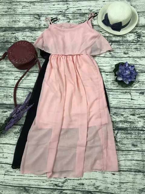 Đầm maxi 2 dây cao cấp mặc đi biển siêu xinh siêu sang (2 màu Có ảnh và Clip Thật) | BigBuy360 - bigbuy360.vn